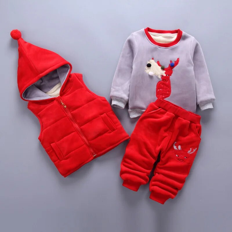 Warm Thicken Cartoon 3pcs Sets